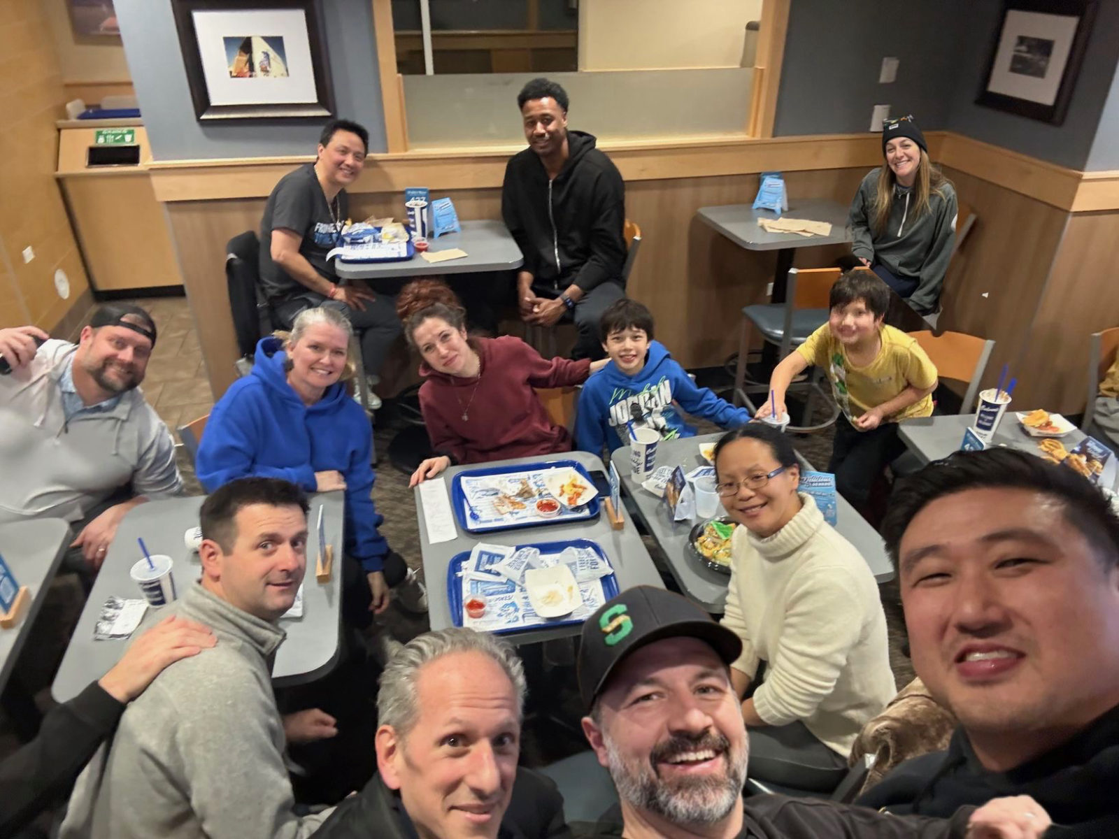 OG Elite families and coaches together at a community team gathering